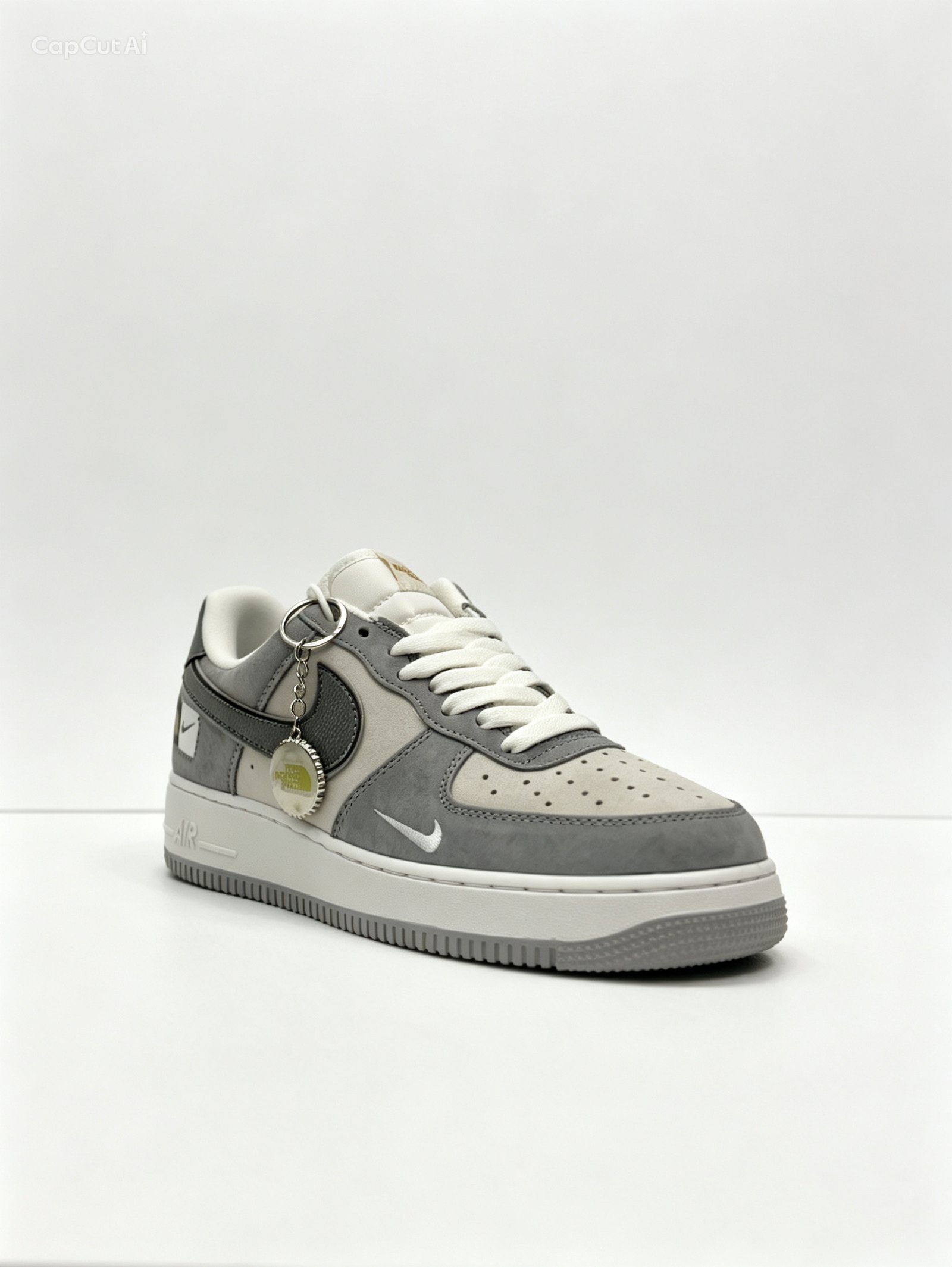 AF1 Grey & White Sneakers - Image 2
